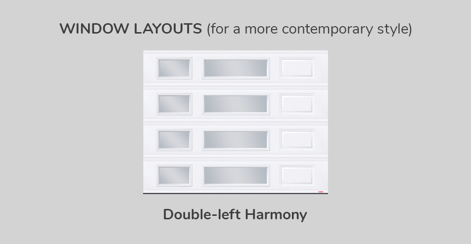 Window layouts, 9' x 7', Double-left Harmony
